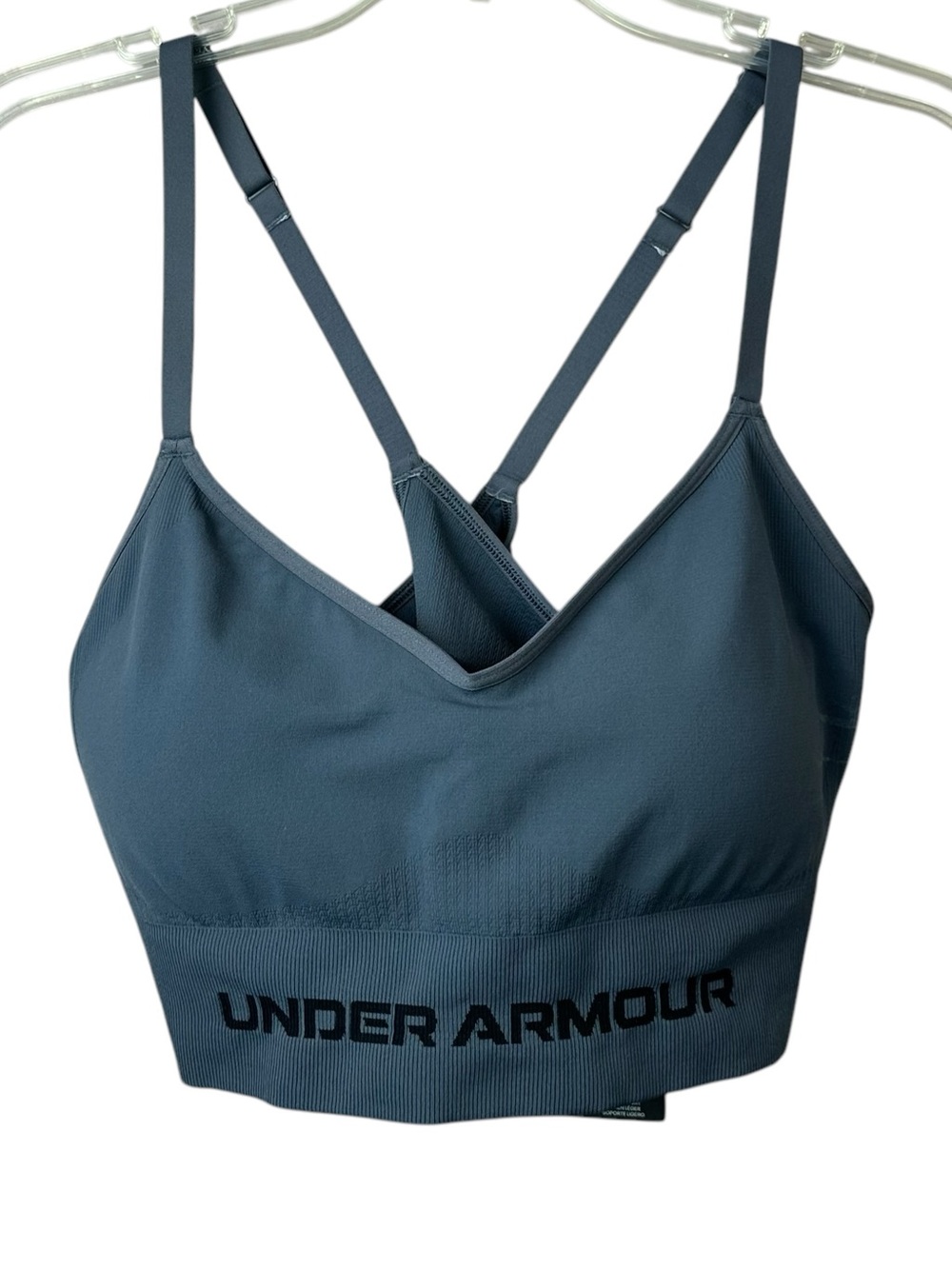 Under Armour Gray Vanish Seamless Sports Bra Women XL NWT